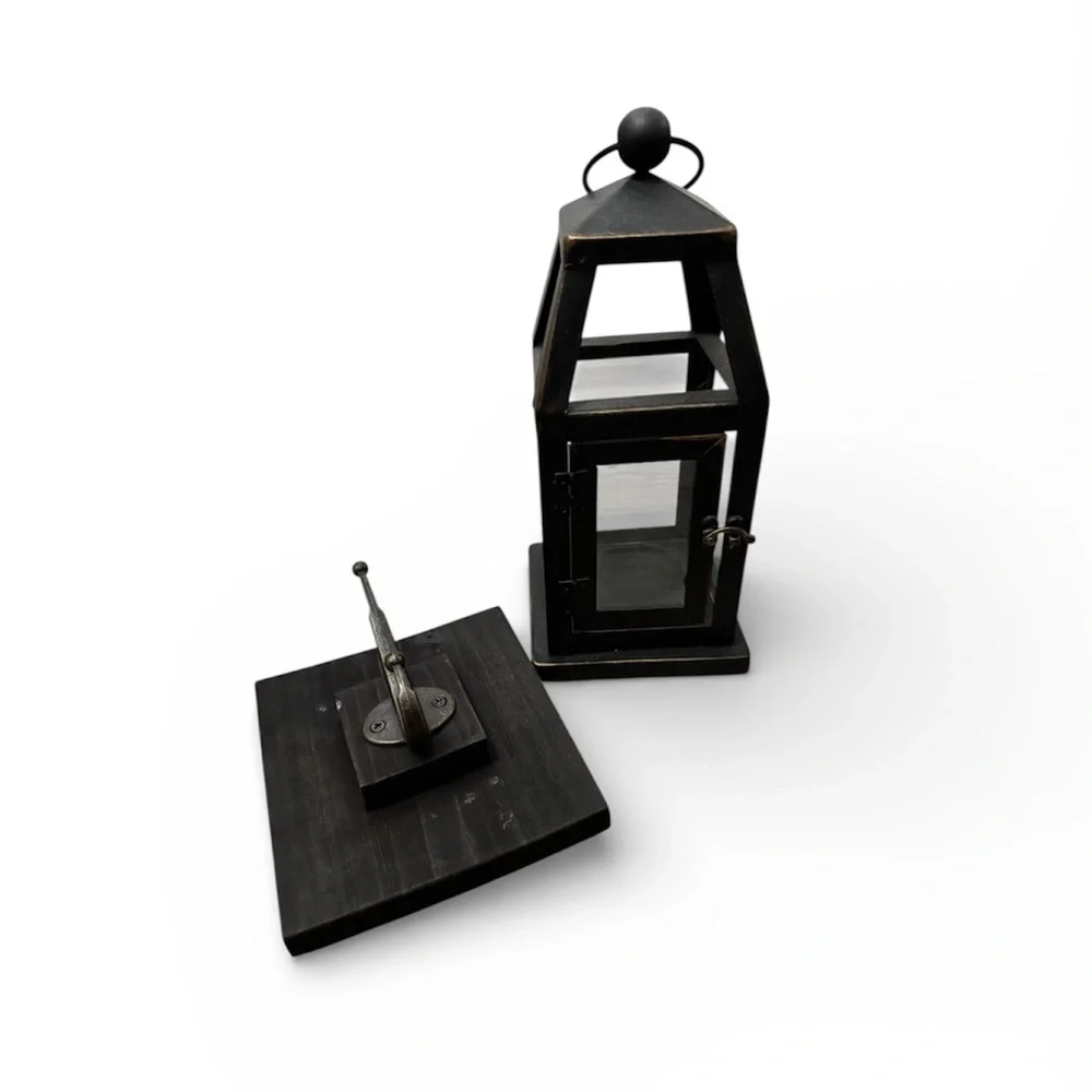 Kirkland’s home wall decor - brass hanging wall lantern.